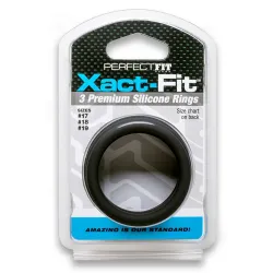 Perfect Fit Lot 3 Cockrings Xact-Fit M-L